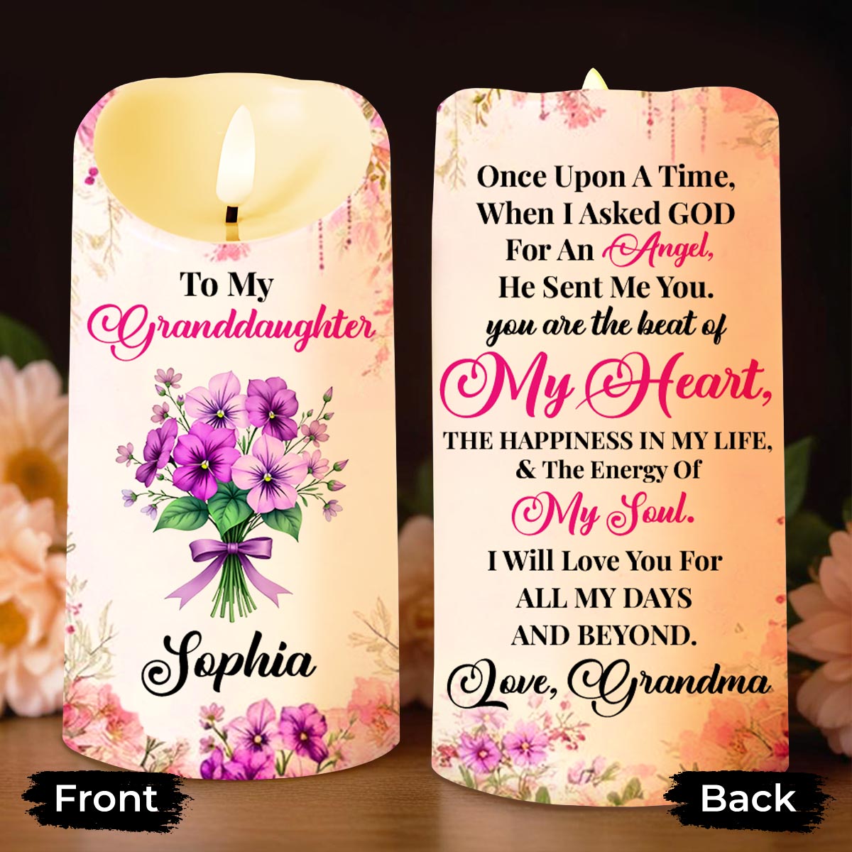 To My Granddaughter, Love And Floral Blessing