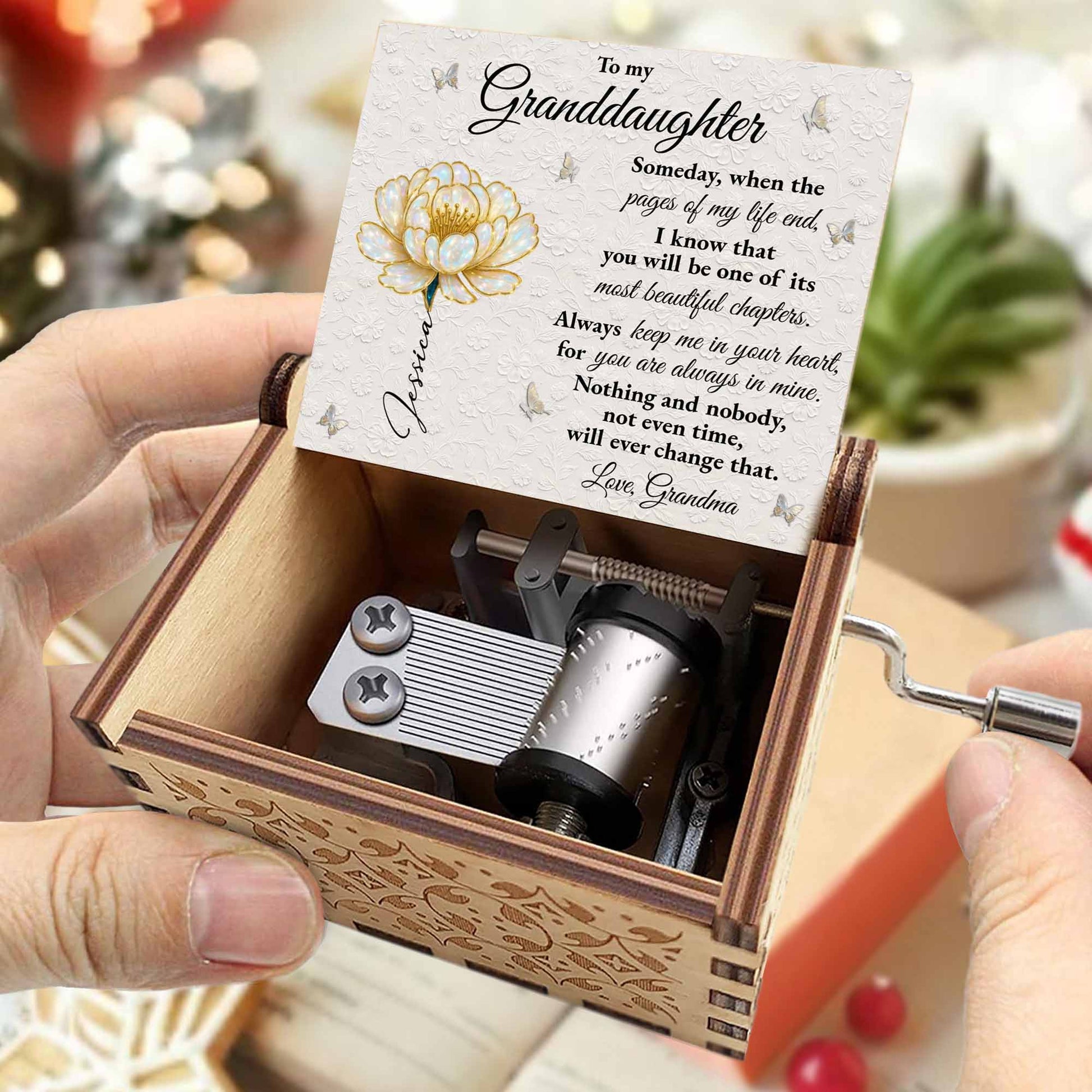 To My Granddaughter, Beautiful Flower And Butterflies