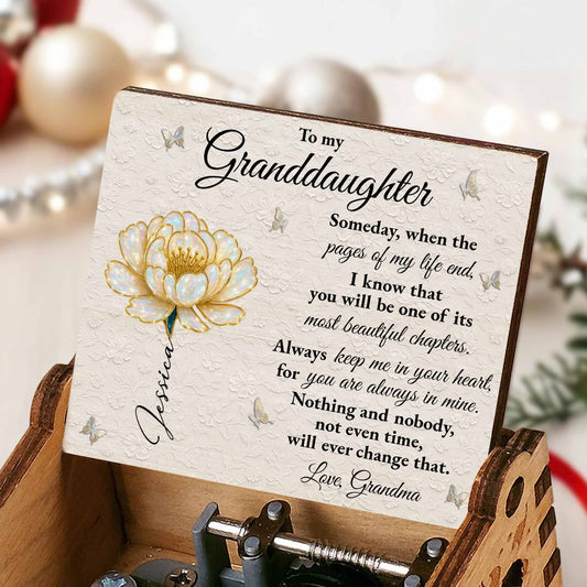 To My Granddaughter, Beautiful Flower And Butterflies
