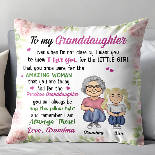 To My Granddaughter, Remember I Am Always There, Flowers, Cartoon Characters
