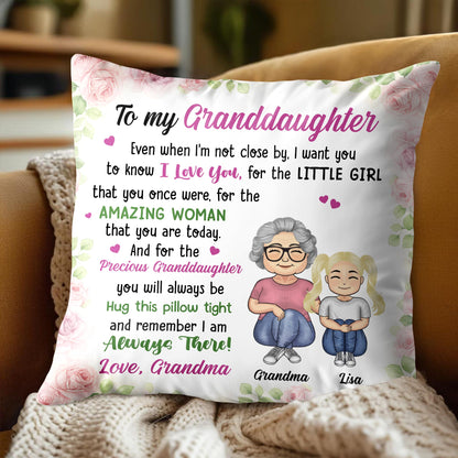 To My Granddaughter, Remember I Am Always There, Flowers, Cartoon Characters