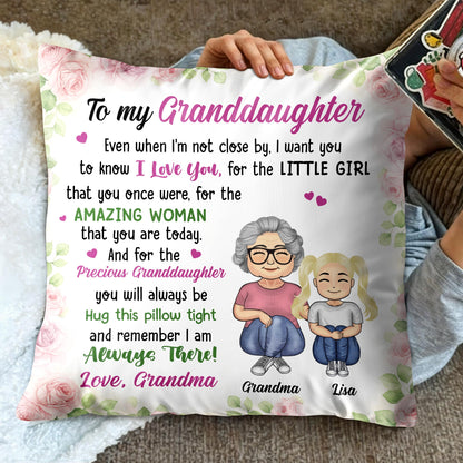 To My Granddaughter, Remember I Am Always There, Flowers, Cartoon Characters