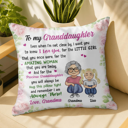 To My Granddaughter, Remember I Am Always There, Flowers, Cartoon Characters
