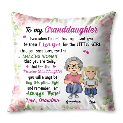To My Granddaughter, Remember I Am Always There, Flowers, Cartoon Characters