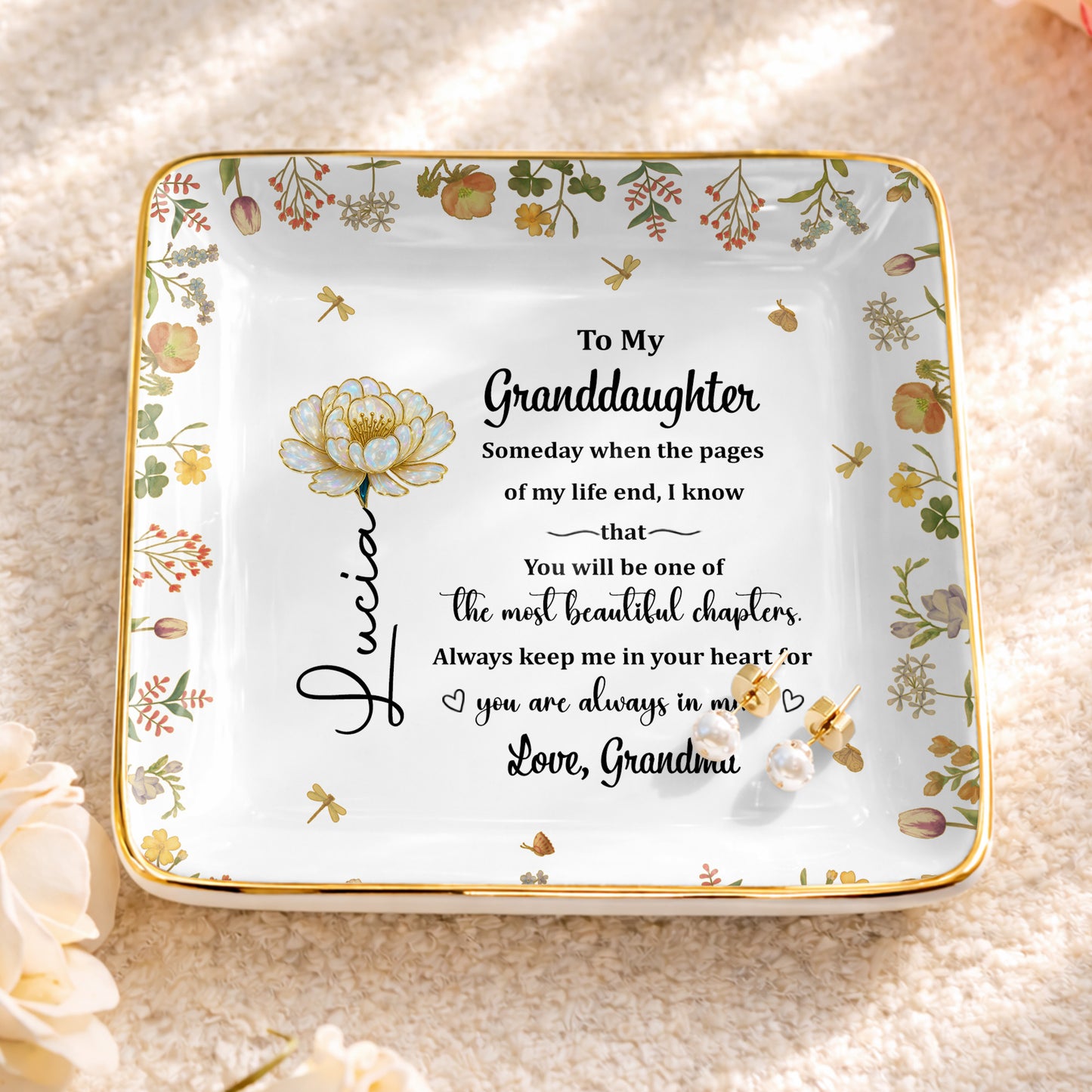 To My Granddaughter, Beautiful Life Chapters, Flowers