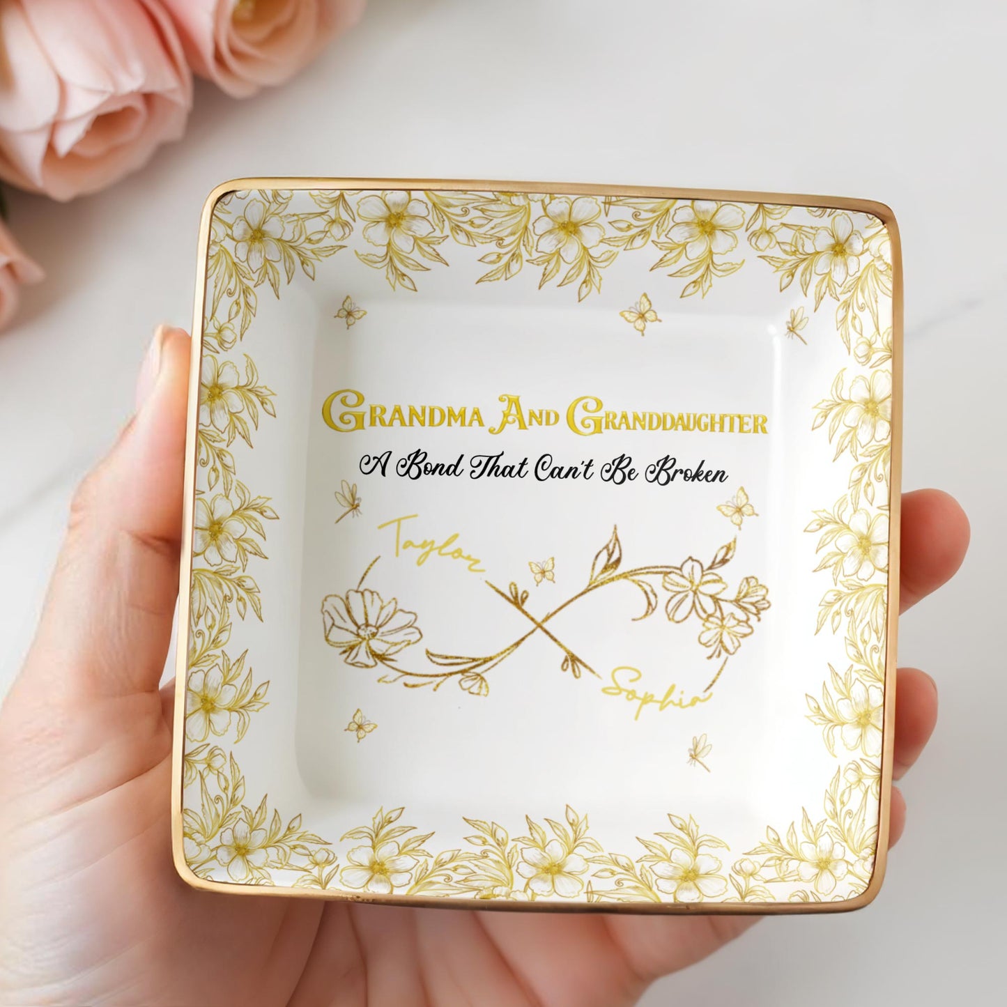 Grandma And Granddaughter, A Bond That Can't Be Broken, Flowers