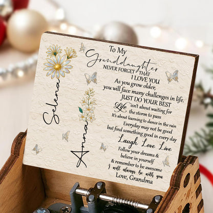 To My Granddaughter, Flowers And Butterflies