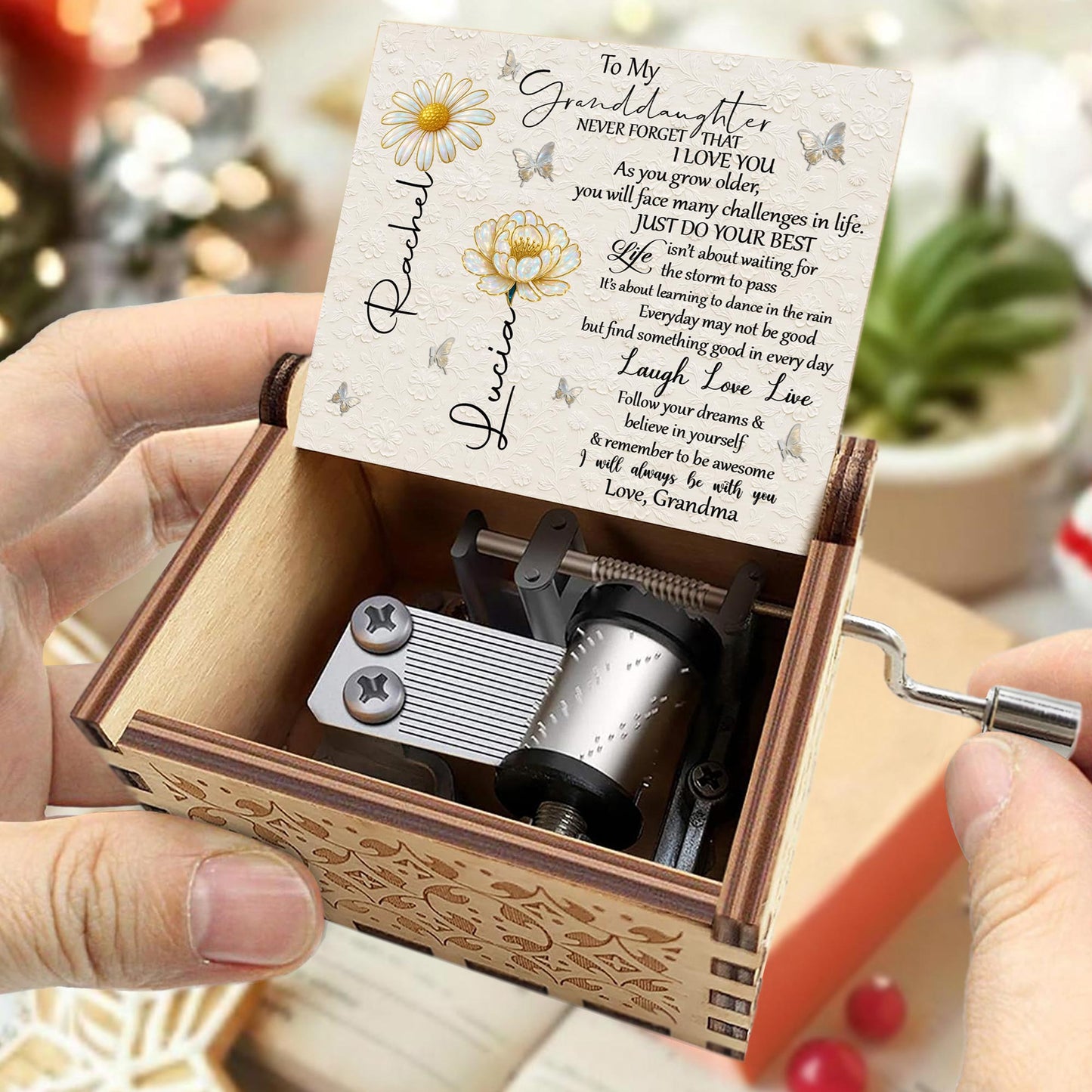 To My Granddaughter, Flowers And Butterflies