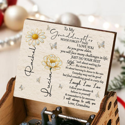 To My Granddaughter, Flowers And Butterflies