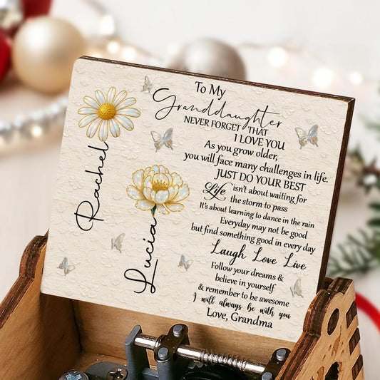 To My Granddaughter, Flowers And Butterflies