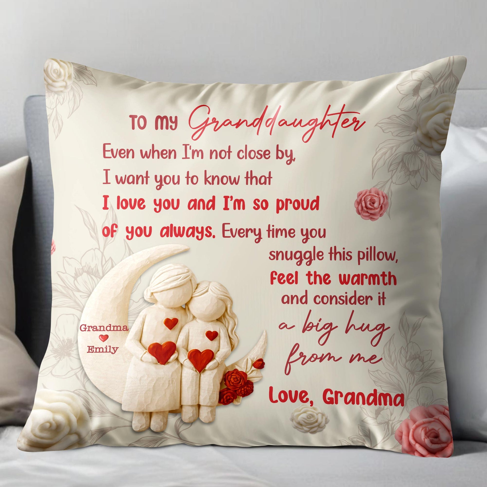 To My Granddaughter Feel The Warmth Moon And Roses