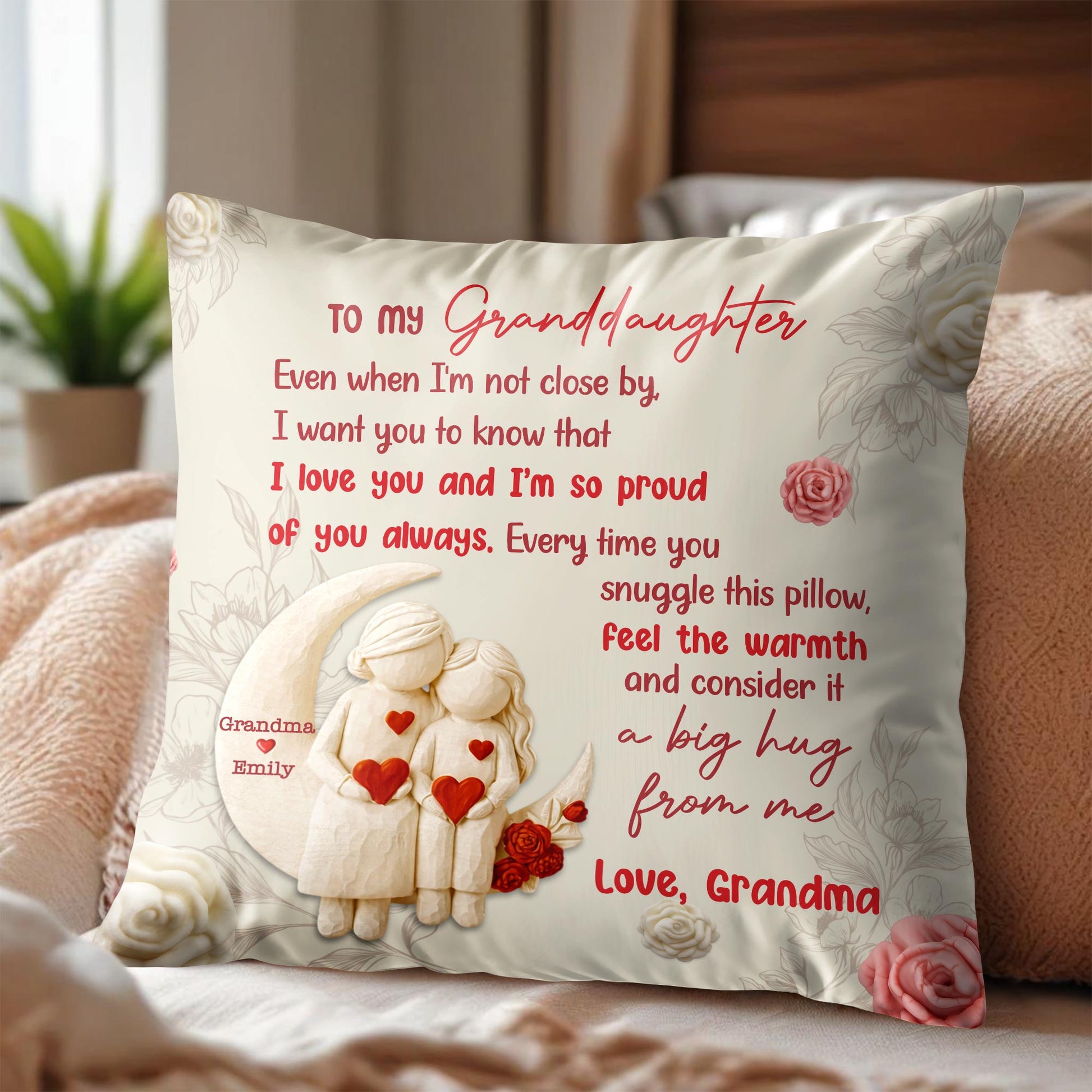 To My Granddaughter Feel The Warmth Moon And Roses