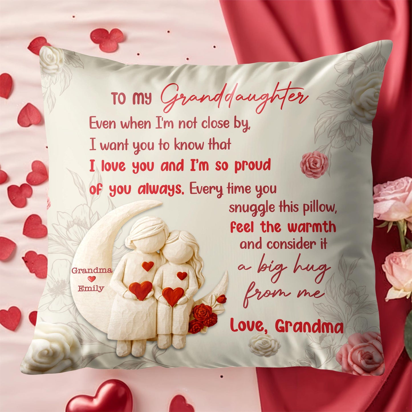 To My Granddaughter Feel The Warmth Moon And Roses