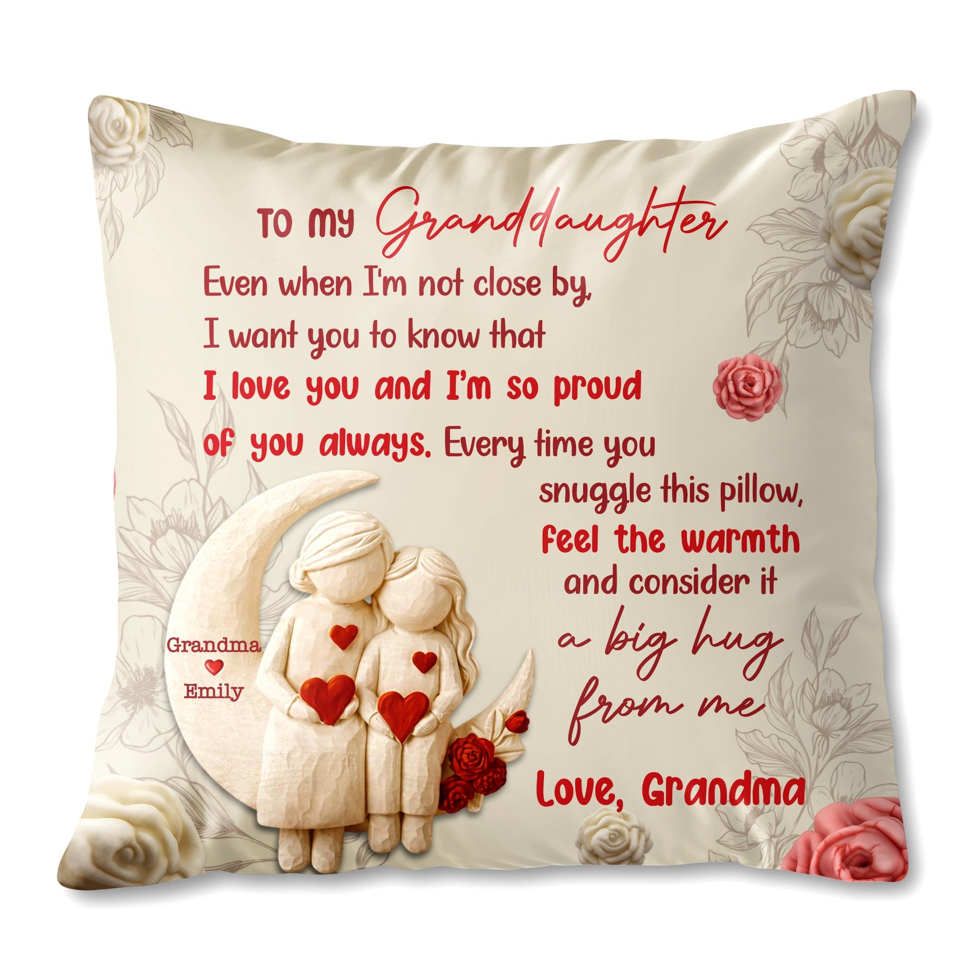 To My Granddaughter Feel The Warmth Moon And Roses