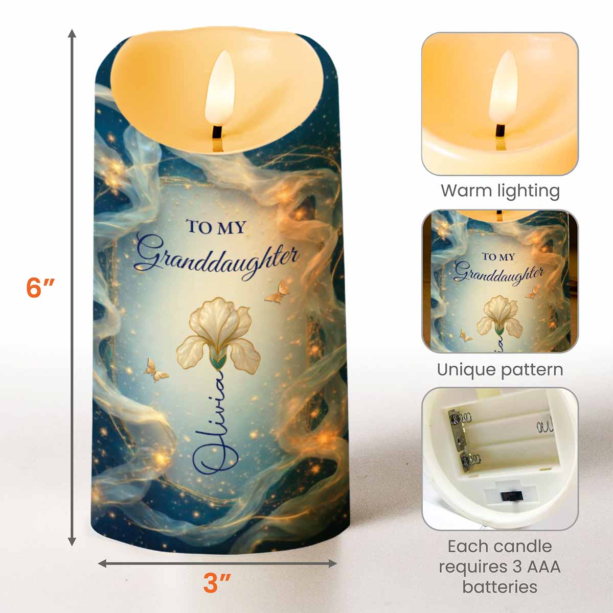 To My Granddaughter, Flower And Butterfly