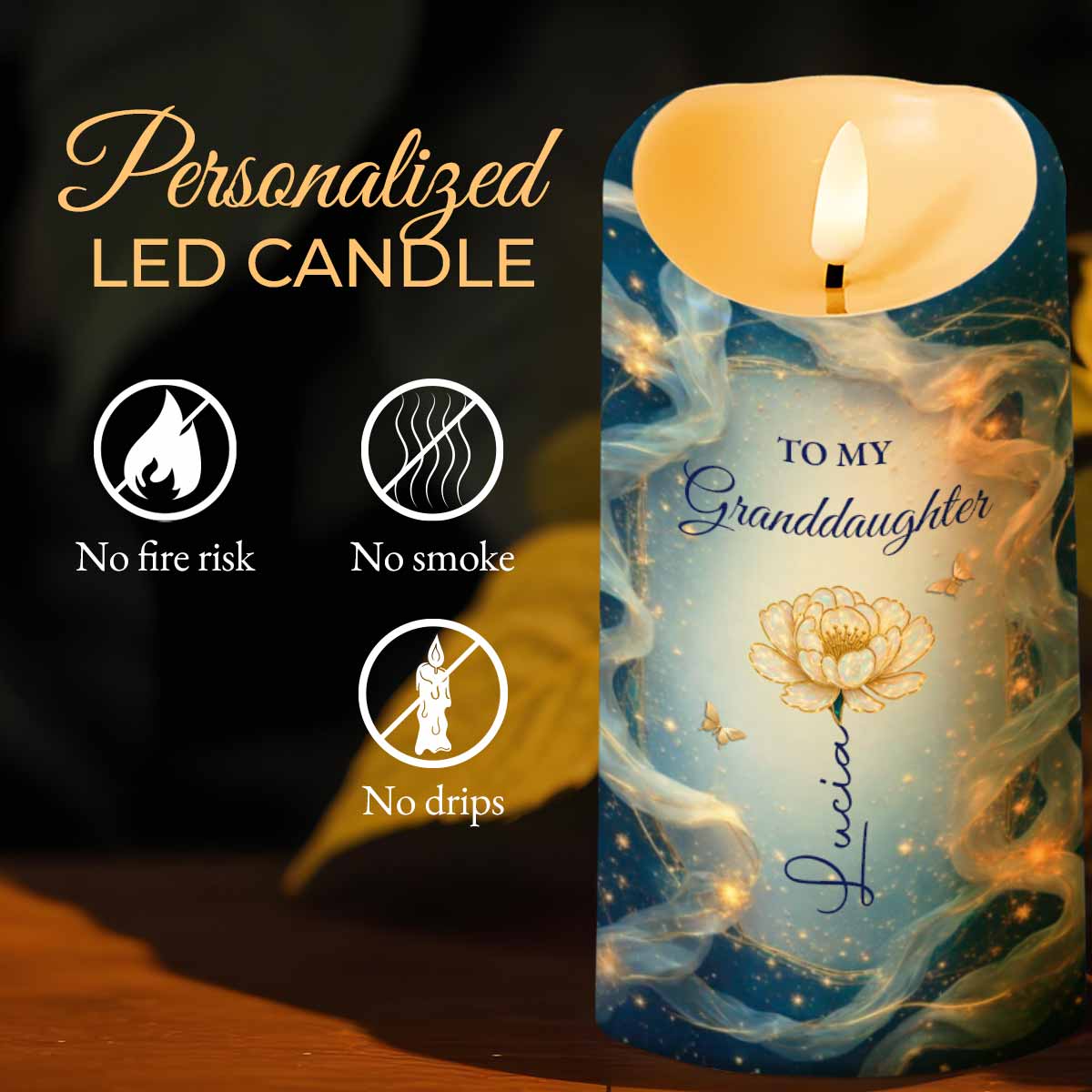 To My Granddaughter, Flower And Butterfly