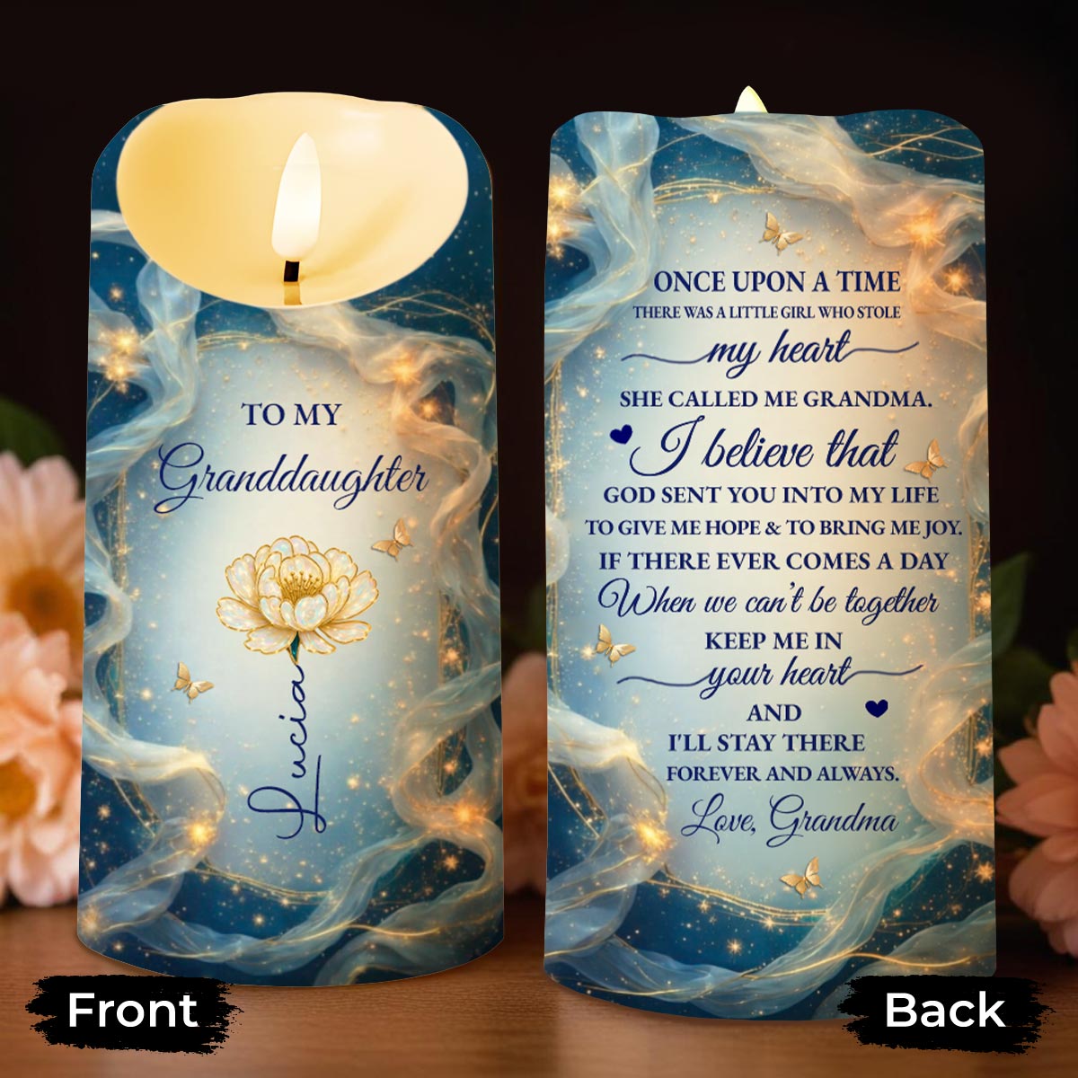 To My Granddaughter, Flower And Butterfly