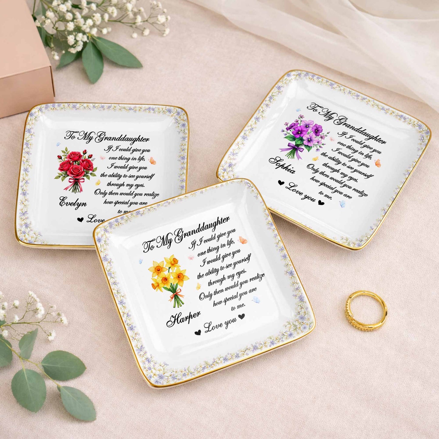 To My Granddaughter If I Could Give You One Thing Purple Flowers