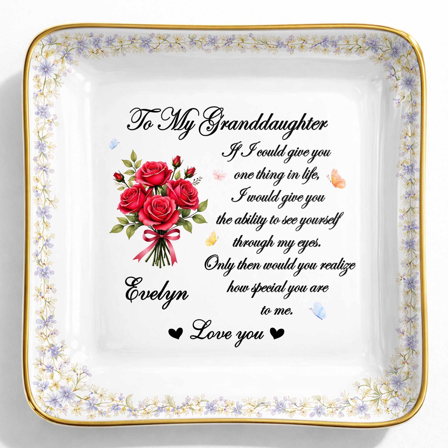 To My Granddaughter If I Could Give You One Thing Purple Flowers