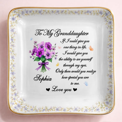 To My Granddaughter If I Could Give You One Thing Purple Flowers