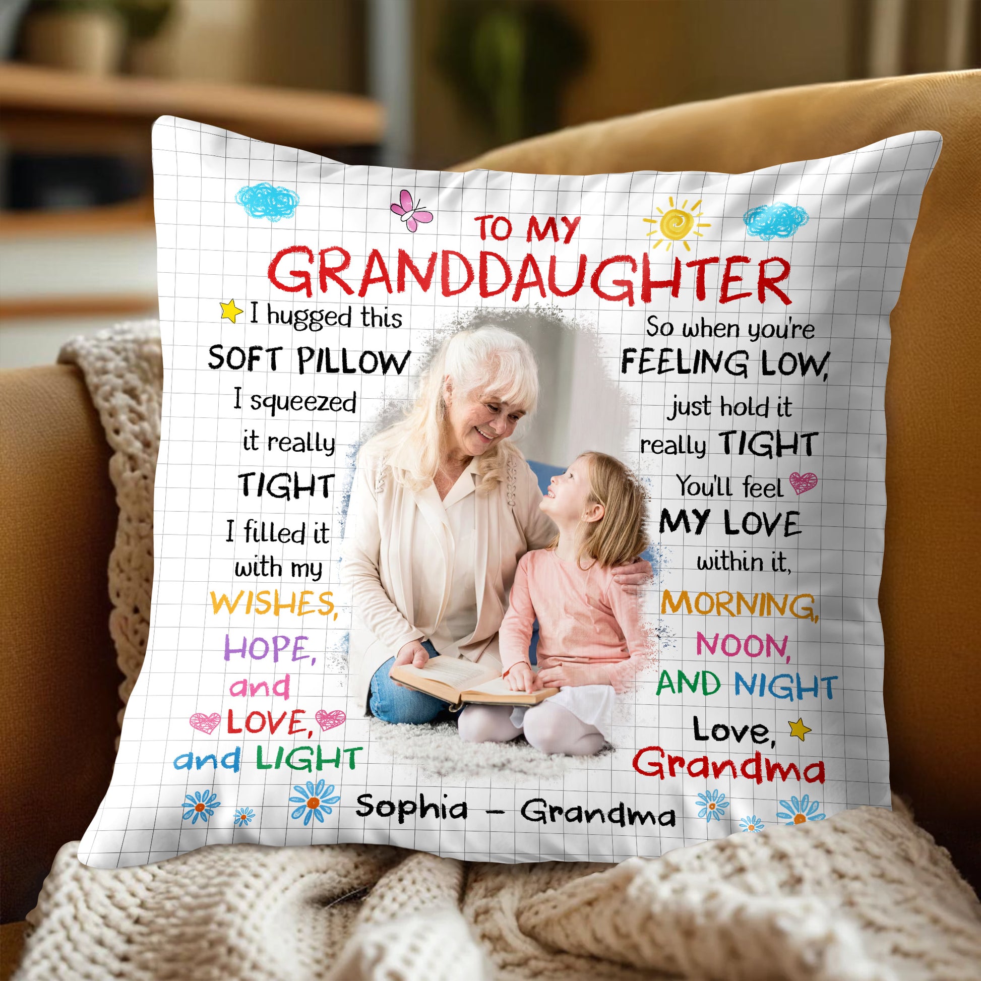 To My Granddaughter, A Soft Pillow Filled With Love