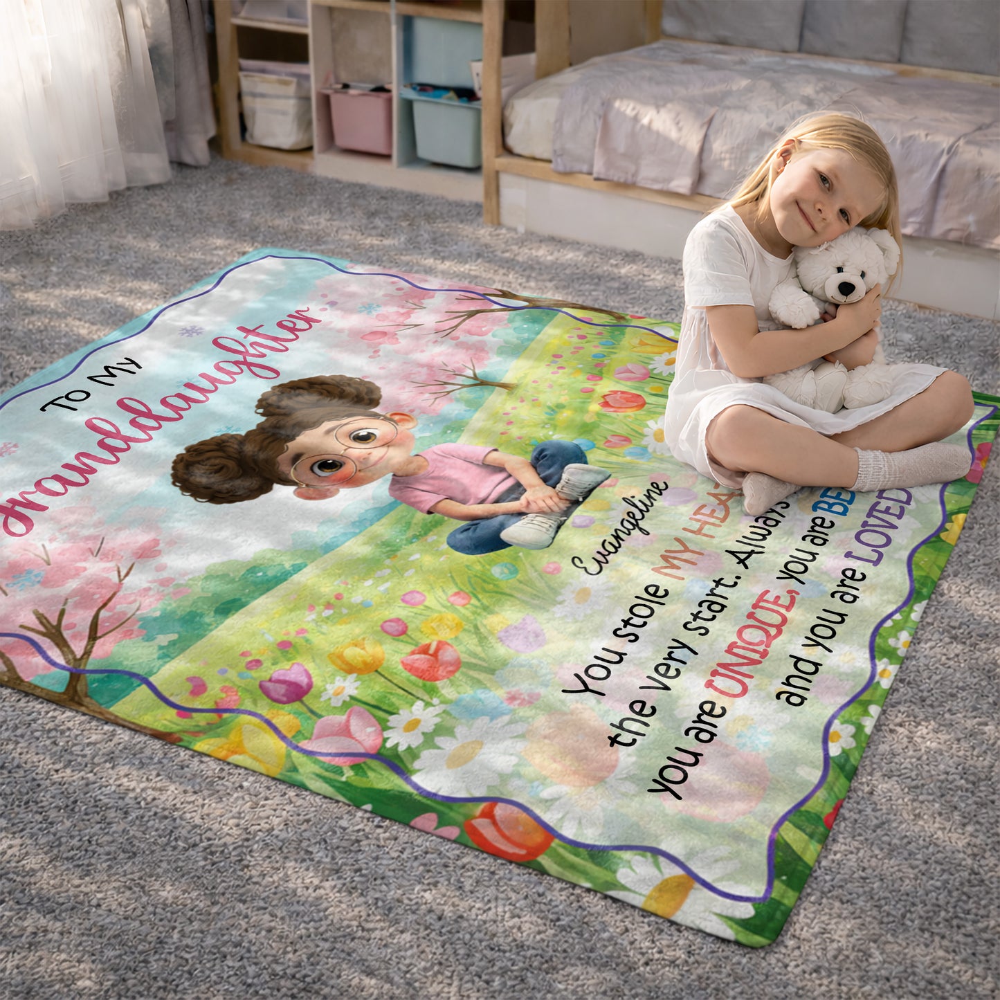 To My Granddaughter, Always Remember You Are Loved, Flowers And Trees