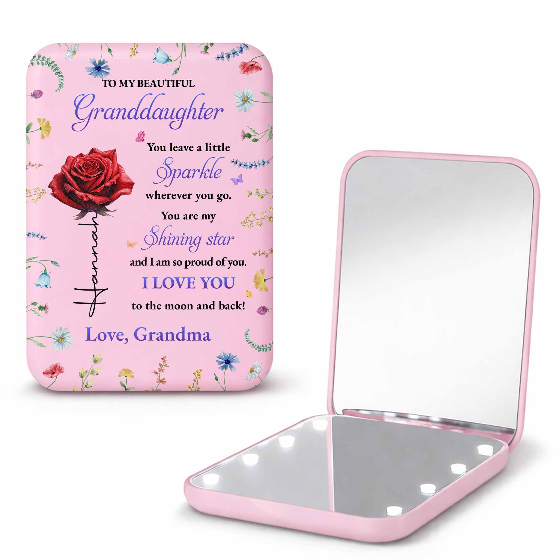 To My Beautiful Granddaughter You Leave A Little Sparkle Purple Flower