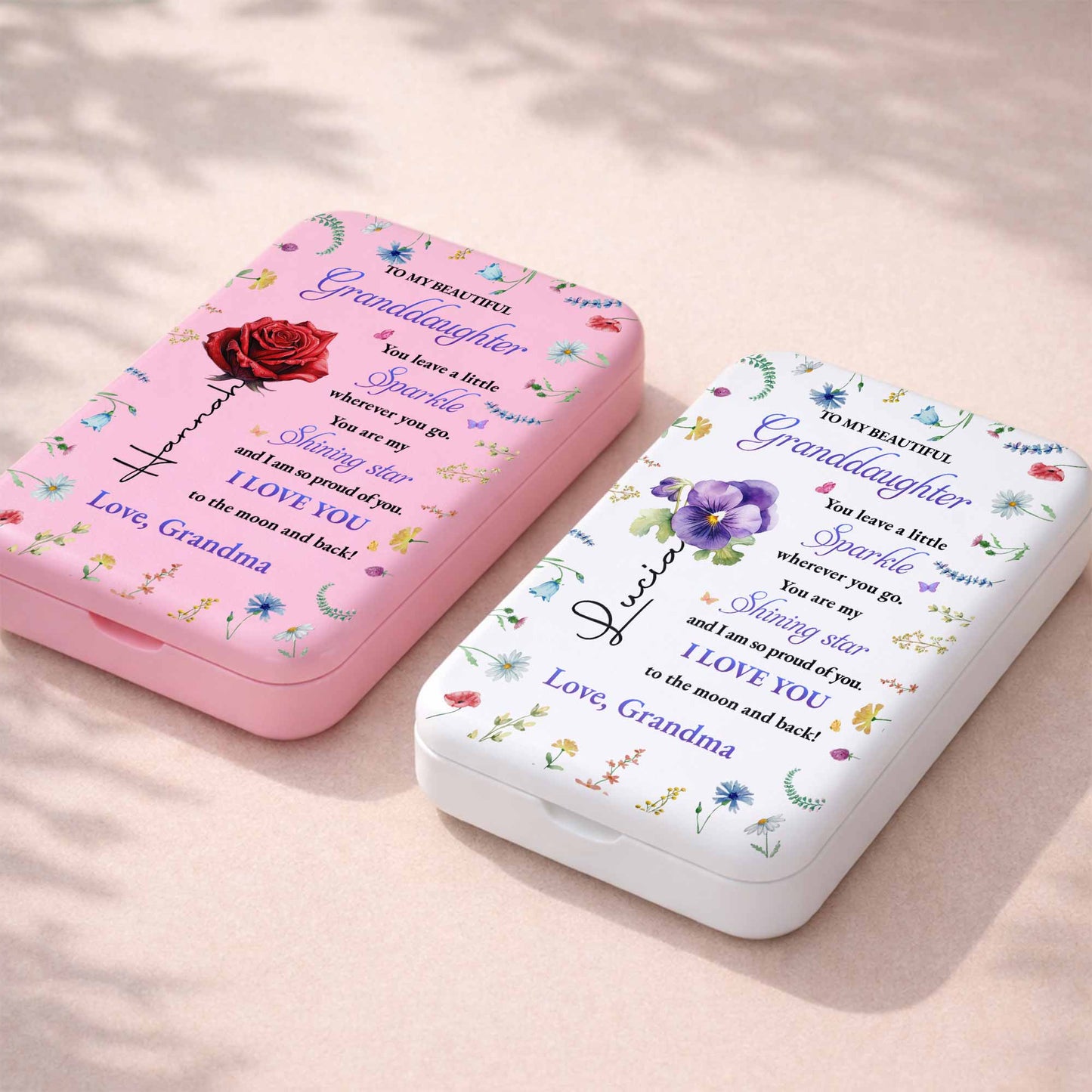 To My Beautiful Granddaughter You Leave A Little Sparkle Purple Flower