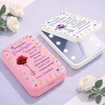 To My Beautiful Granddaughter You Leave A Little Sparkle Purple Flower