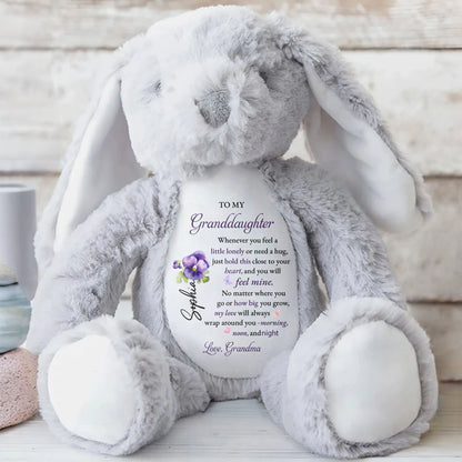 To My Granddaughter, Love Wrapped In A Stuffed Bunny