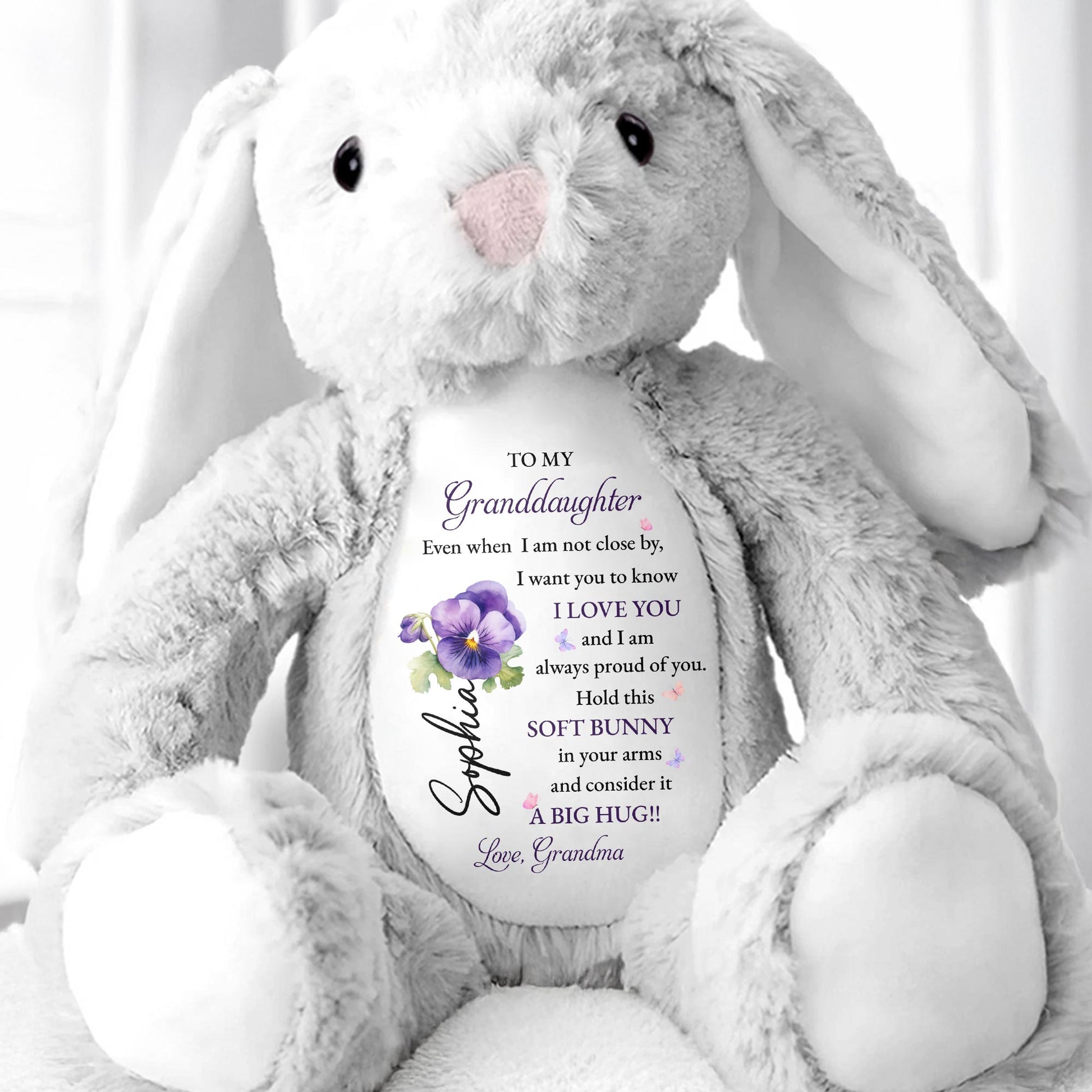 To My Granddaughter, Soft Bunny in Your Arms