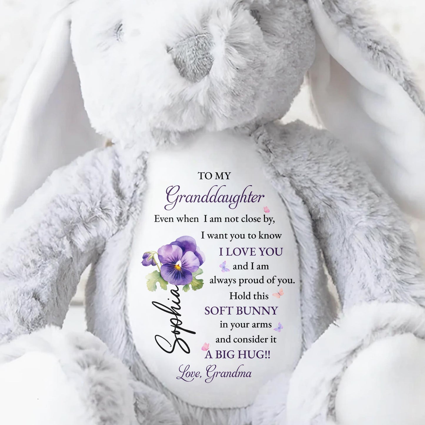 To My Granddaughter, Soft Bunny in Your Arms
