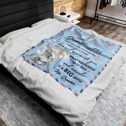 To My Granddaughter, Elephant and Hearts Design