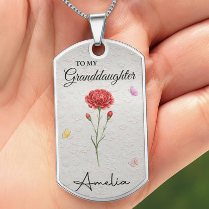 To My Granddaughter Once Upon A Time Flower Butterfly