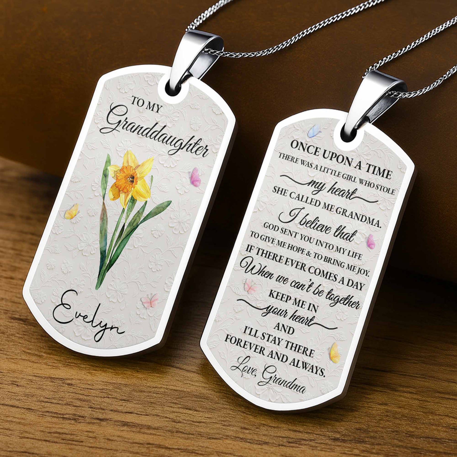 To My Granddaughter Once Upon A Time Flower Butterfly