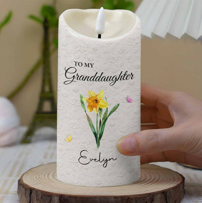 To My Granddaughter Once Upon A Time Purple Flower And Butterflies