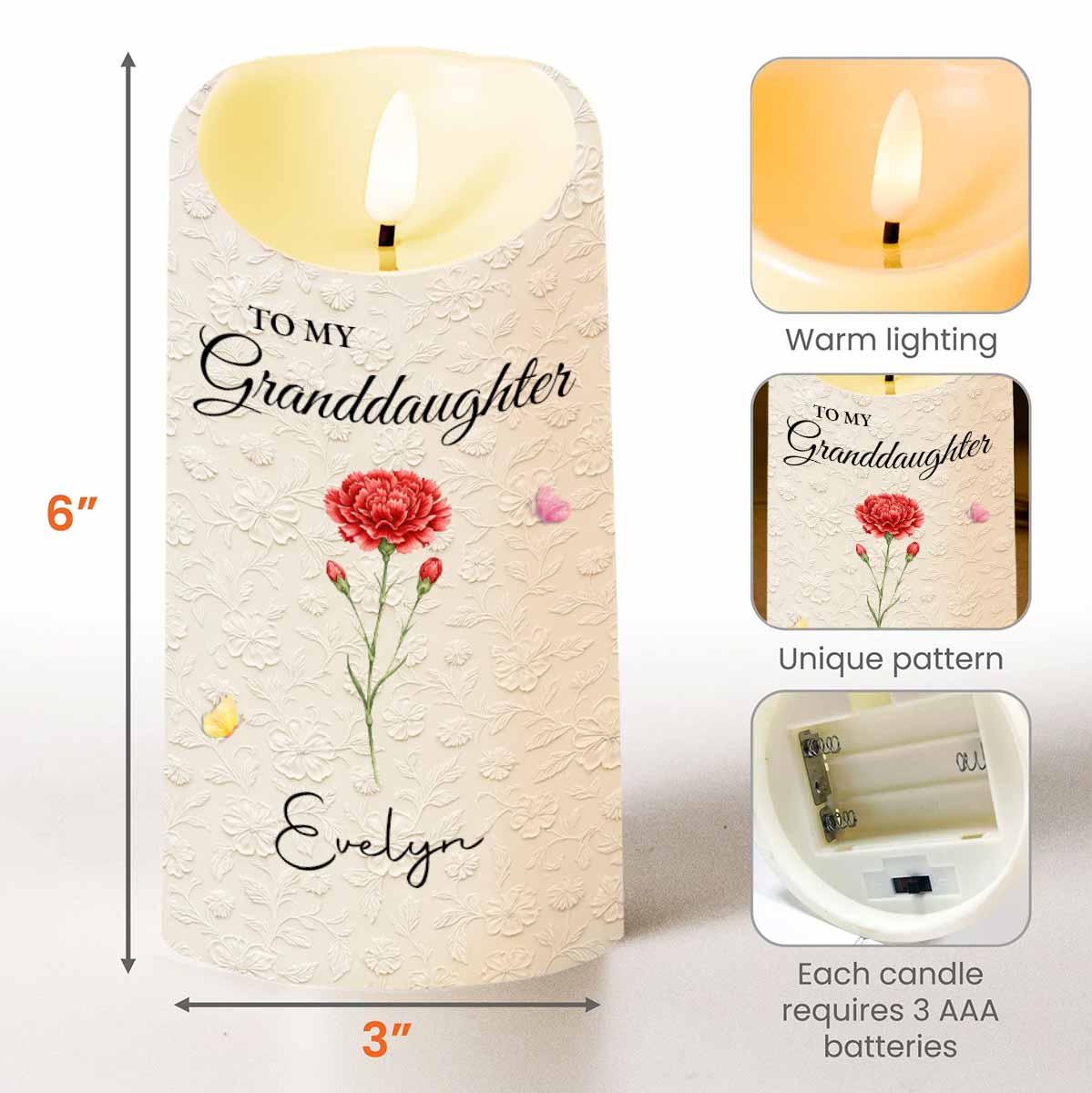 To My Granddaughter Never Forget That I Love You Flowers