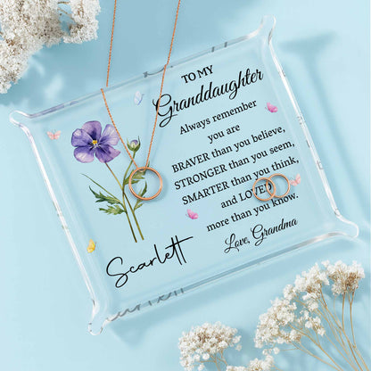 To My Granddaughter, Always Remember, Flowers and Butterflies