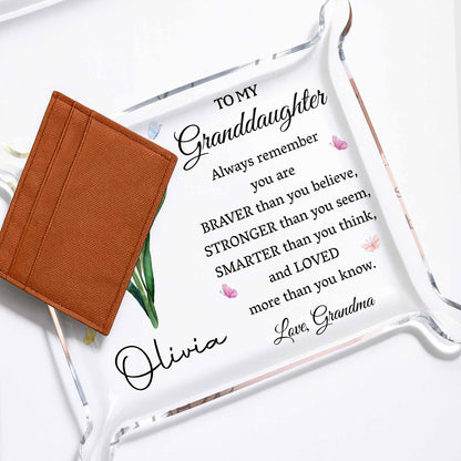 To My Granddaughter, Always Remember, Flowers and Butterflies