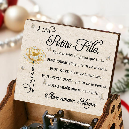 À Ma Petite Fille Plus Courageuse With Flower And Butterflies