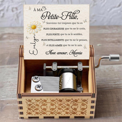 À Ma Petite Fille Plus Courageuse With Flower And Butterflies