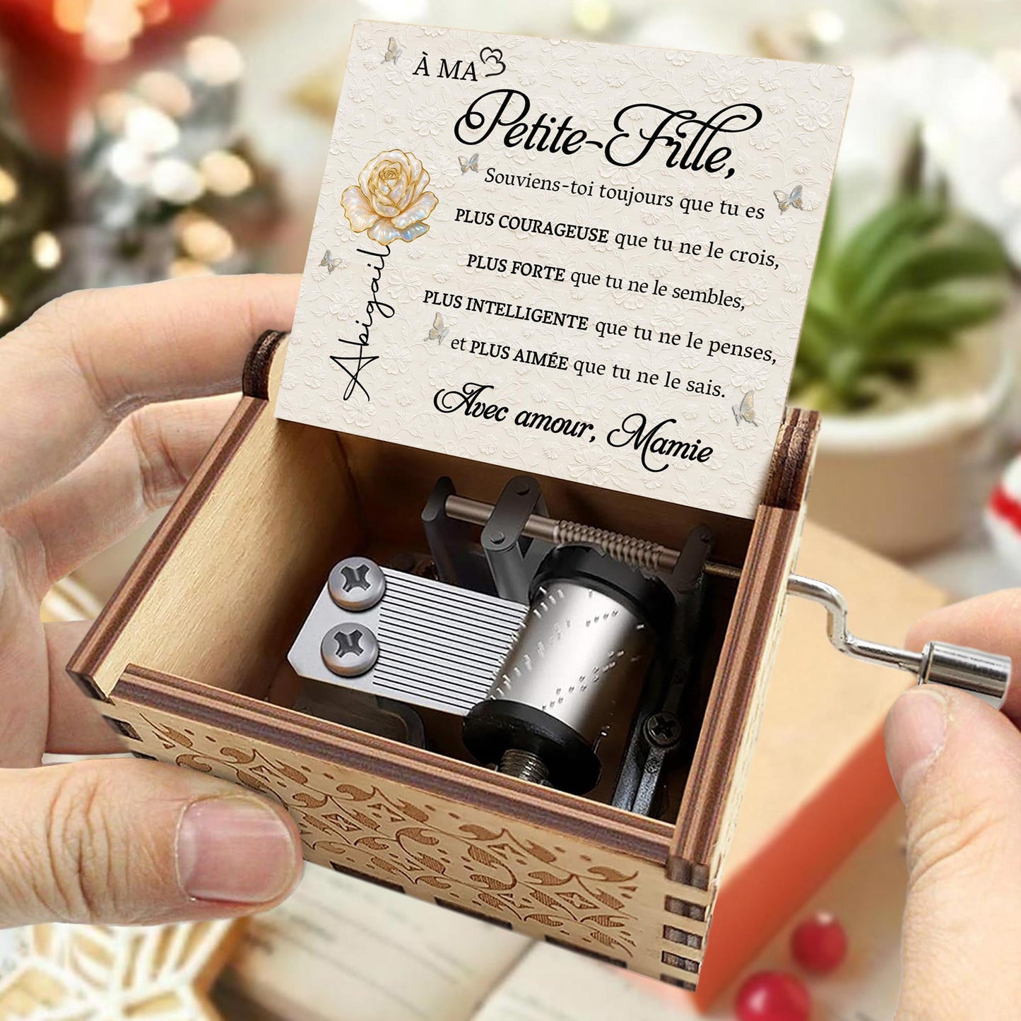 À Ma Petite Fille Plus Courageuse With Flower And Butterflies