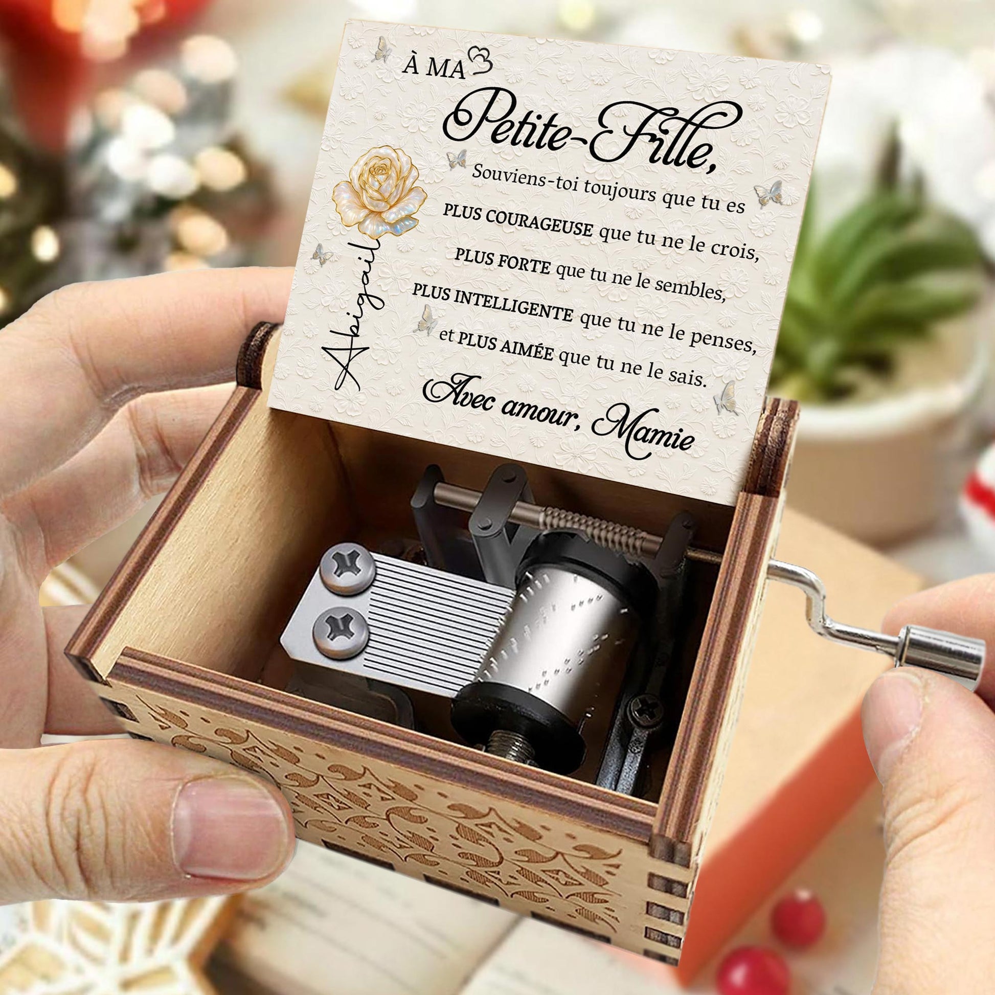 À Ma Petite Fille Plus Courageuse With Flower And Butterflies