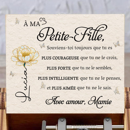 À Ma Petite Fille Plus Courageuse With Flower And Butterflies