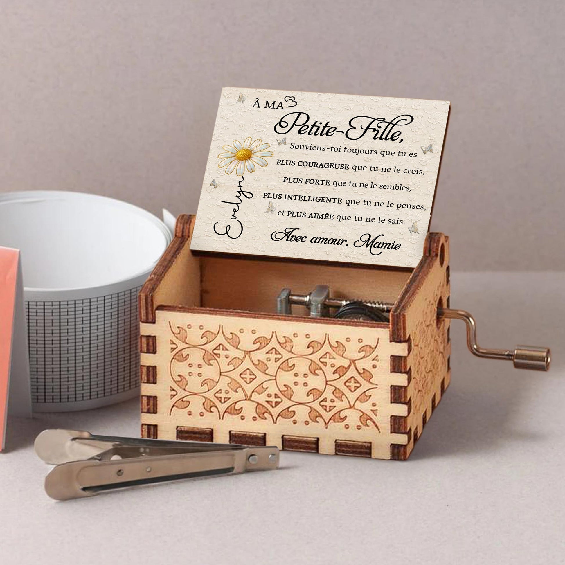 À Ma Petite Fille Plus Courageuse With Flower And Butterflies