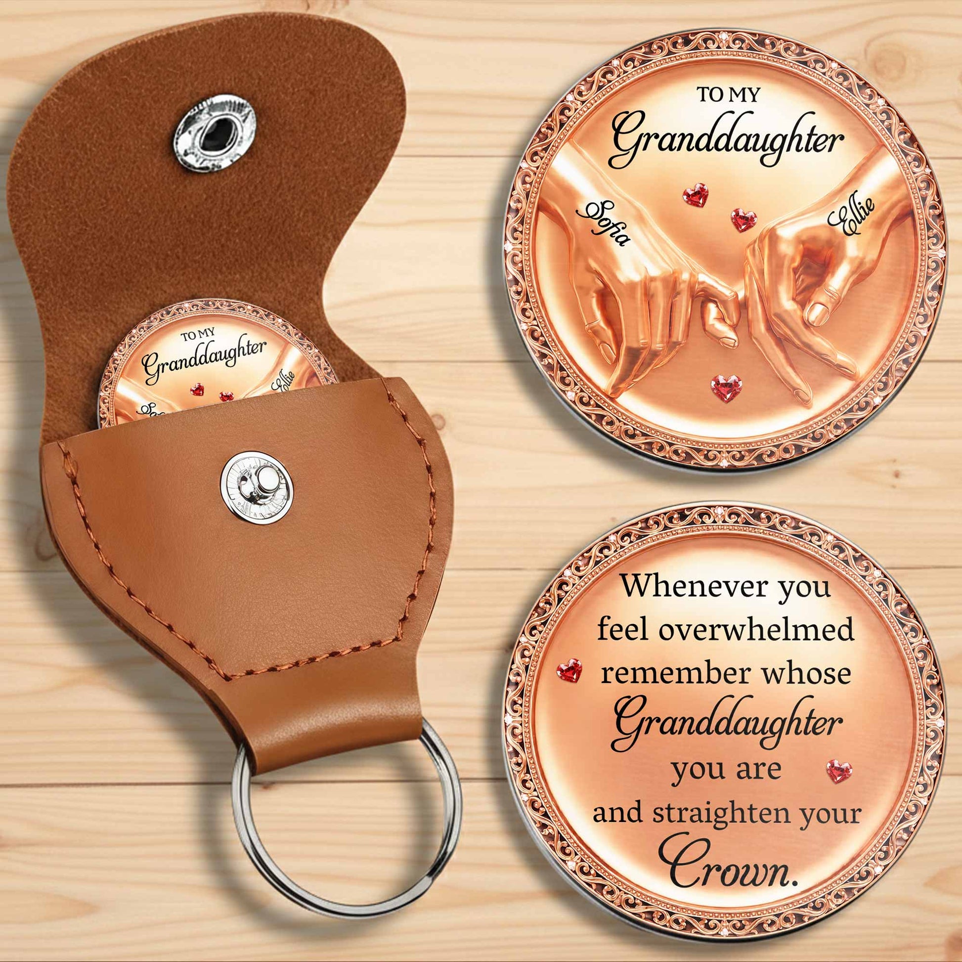 To My Granddaughter Straighten Your Crown Holding Hands And Hearts