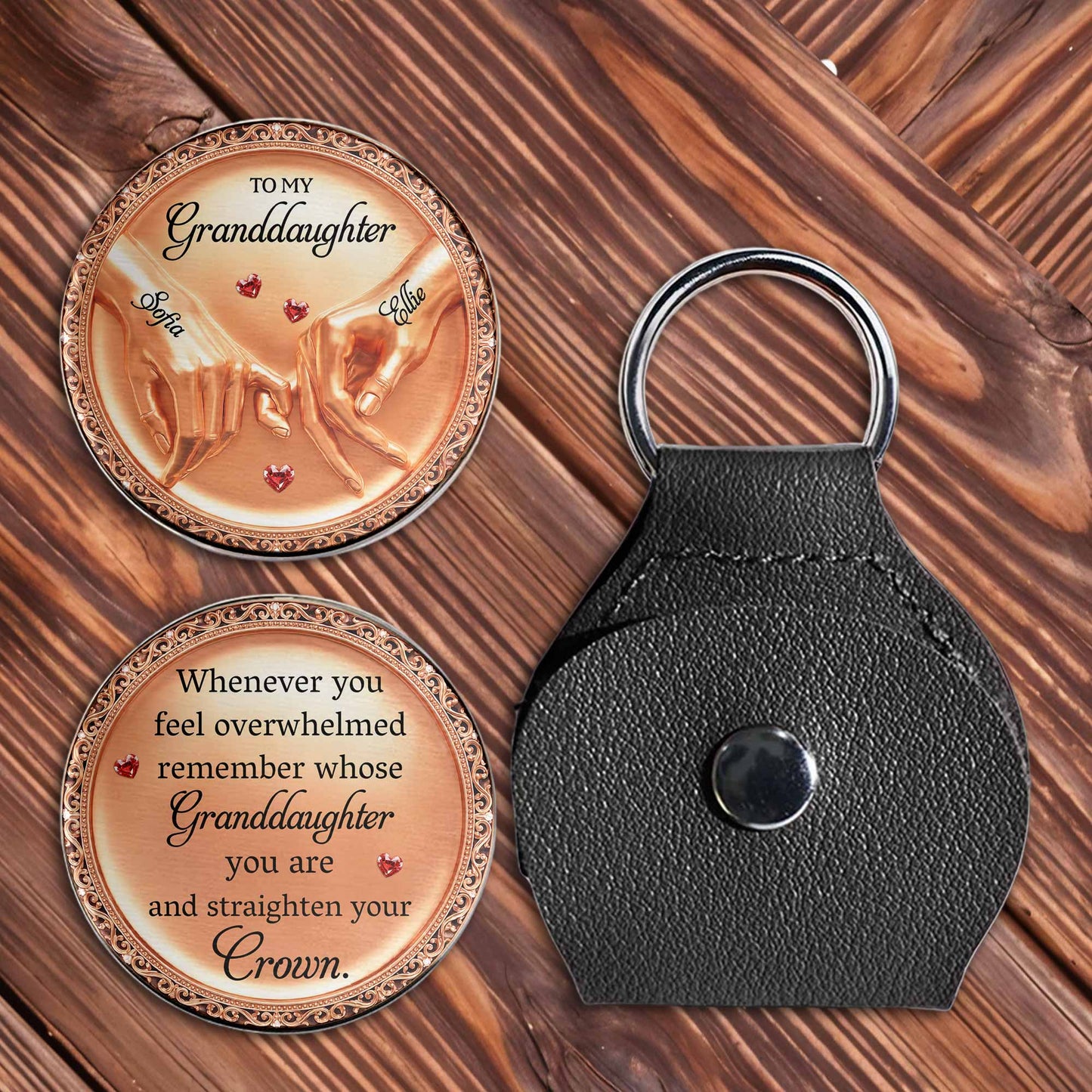 To My Granddaughter Straighten Your Crown Holding Hands And Hearts