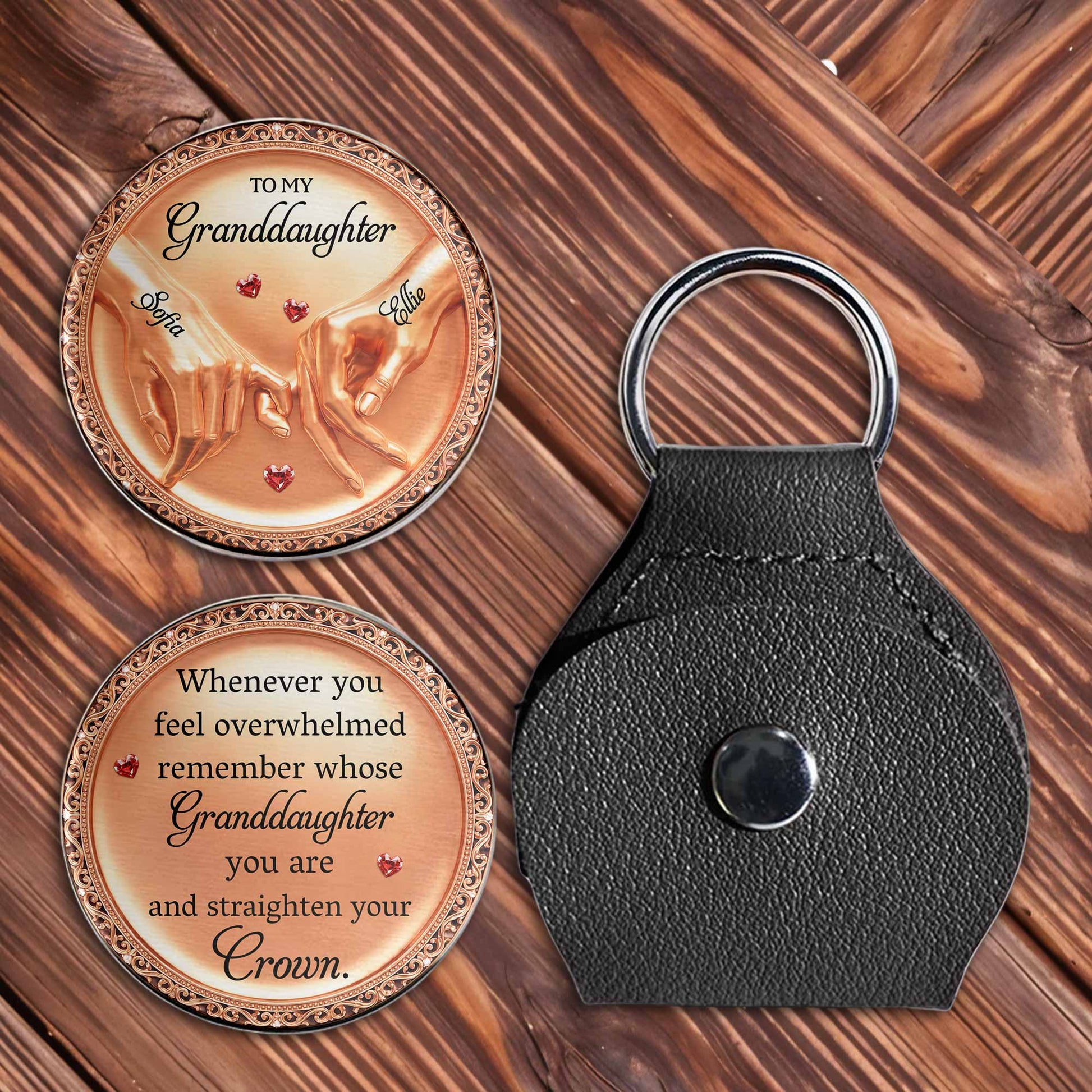 To My Granddaughter Straighten Your Crown Holding Hands And Hearts