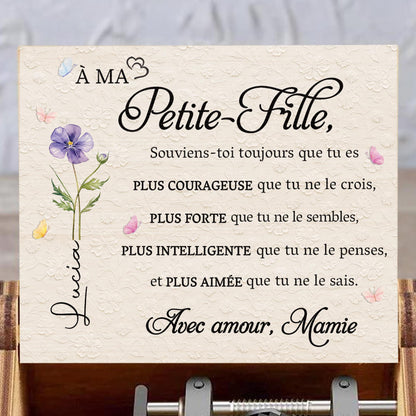 À MA Petite Fille Souviens Toi Toujours Purple Flower Butterflies