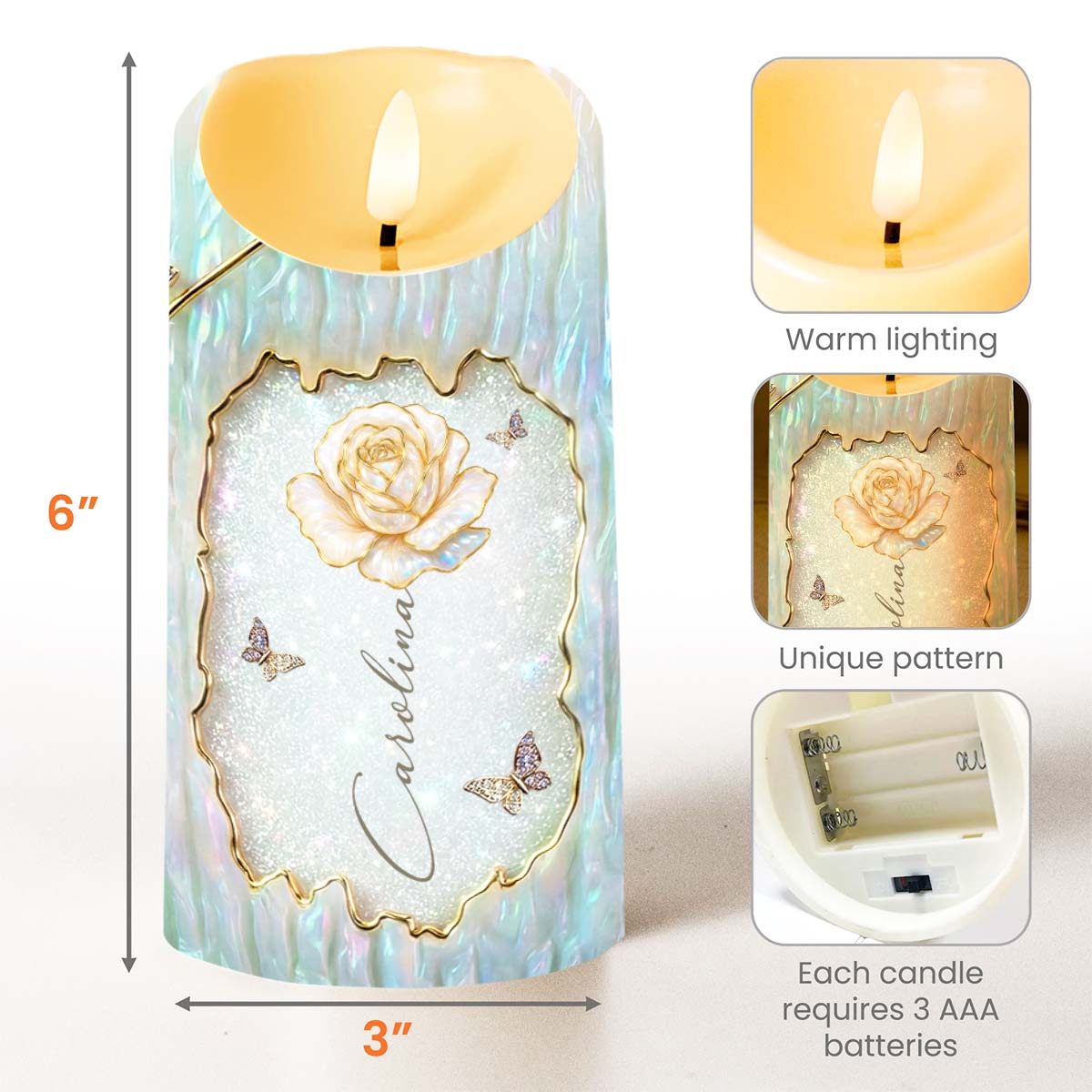 To My Granddaughter Straighten Your Crown White Rose And Butterflies